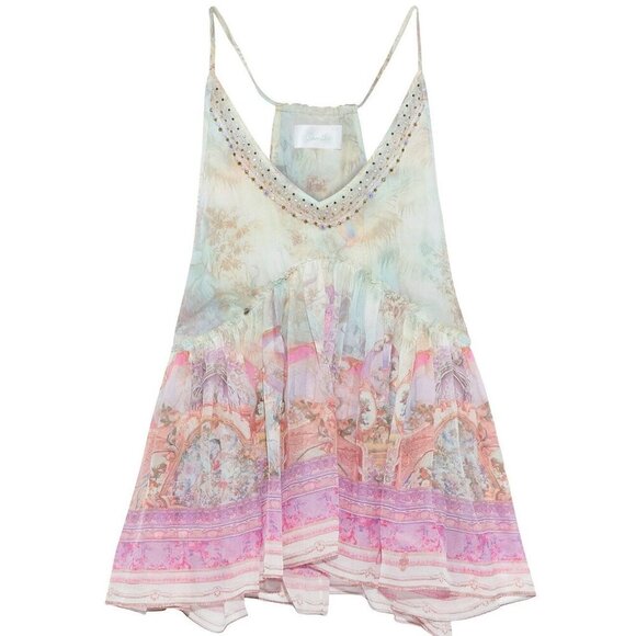 Camilla Electron Libre Back Overlay Top Size Large b177 - Picture 5 of 13